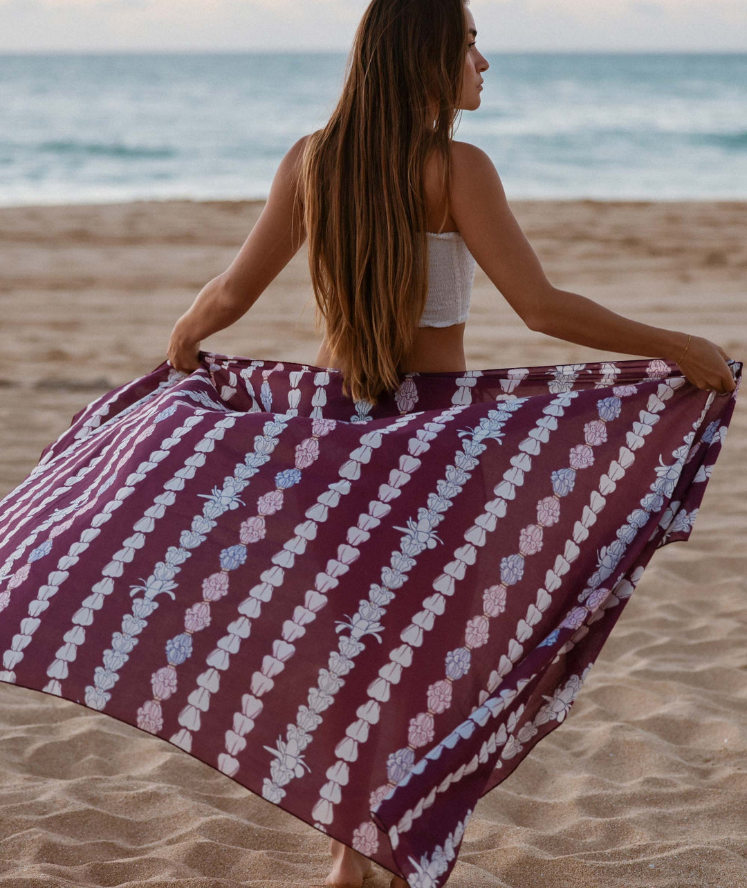 Crown Flower Organic Cotton Pareo