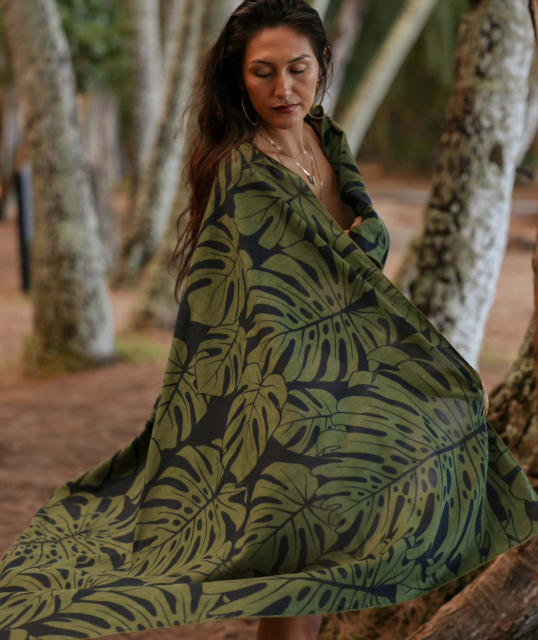 Monstera Organic Cotton Pareo