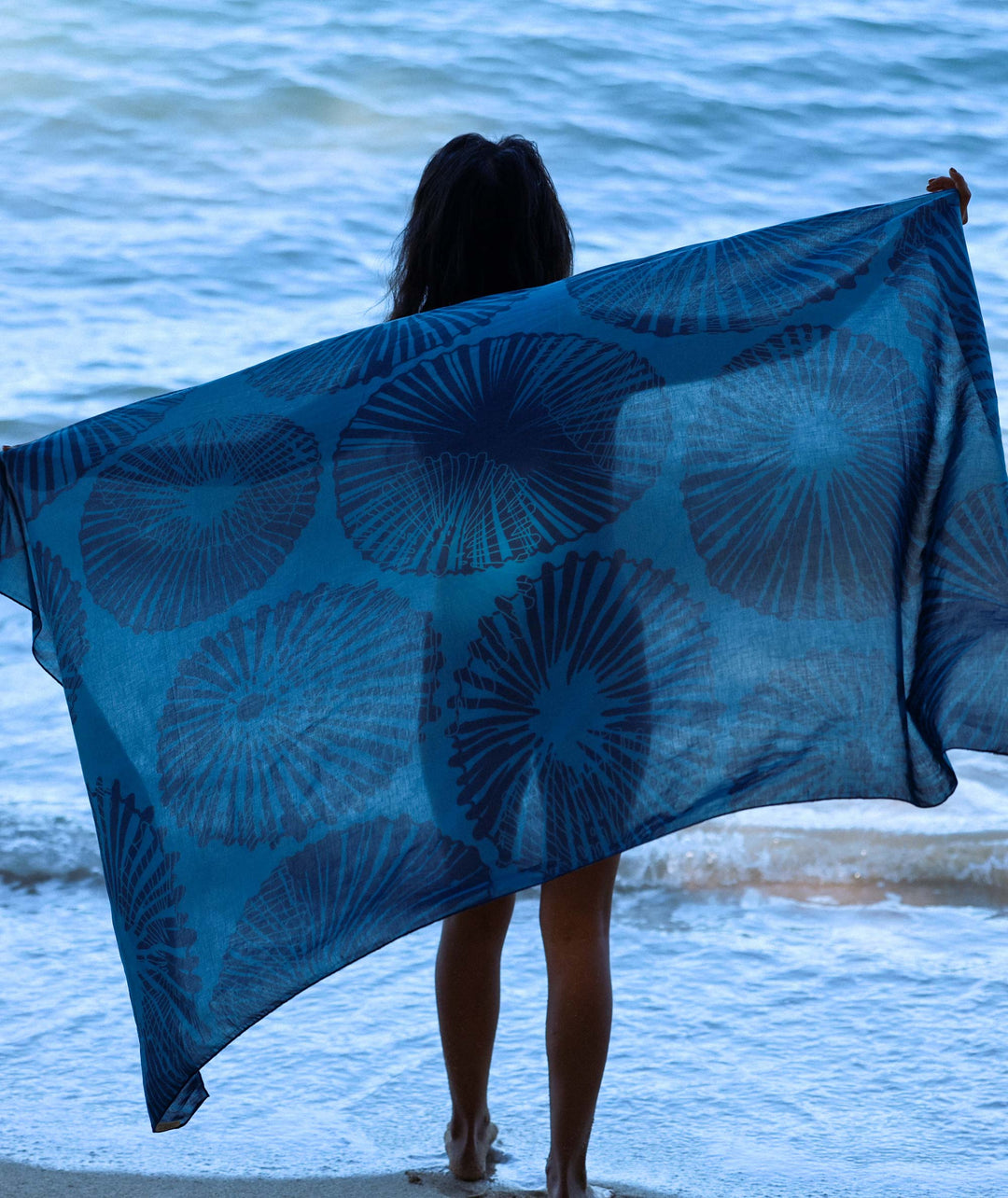 Navy 'Opihi Organic Cotton Pareo