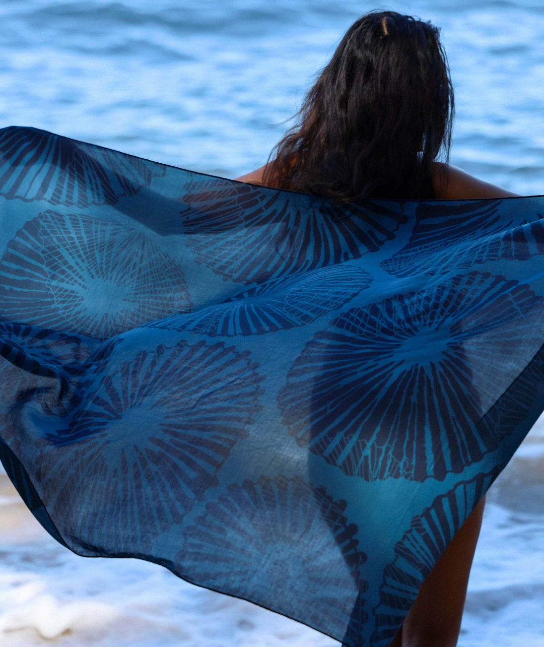 Navy 'Opihi Organic Cotton Pareo