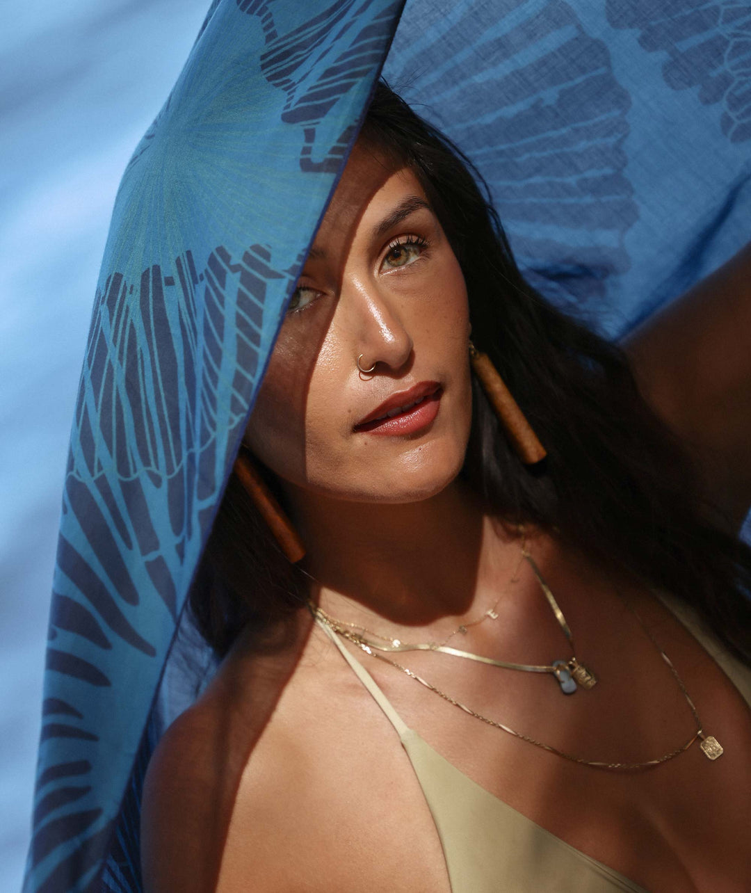 Navy 'Opihi Organic Cotton Pareo