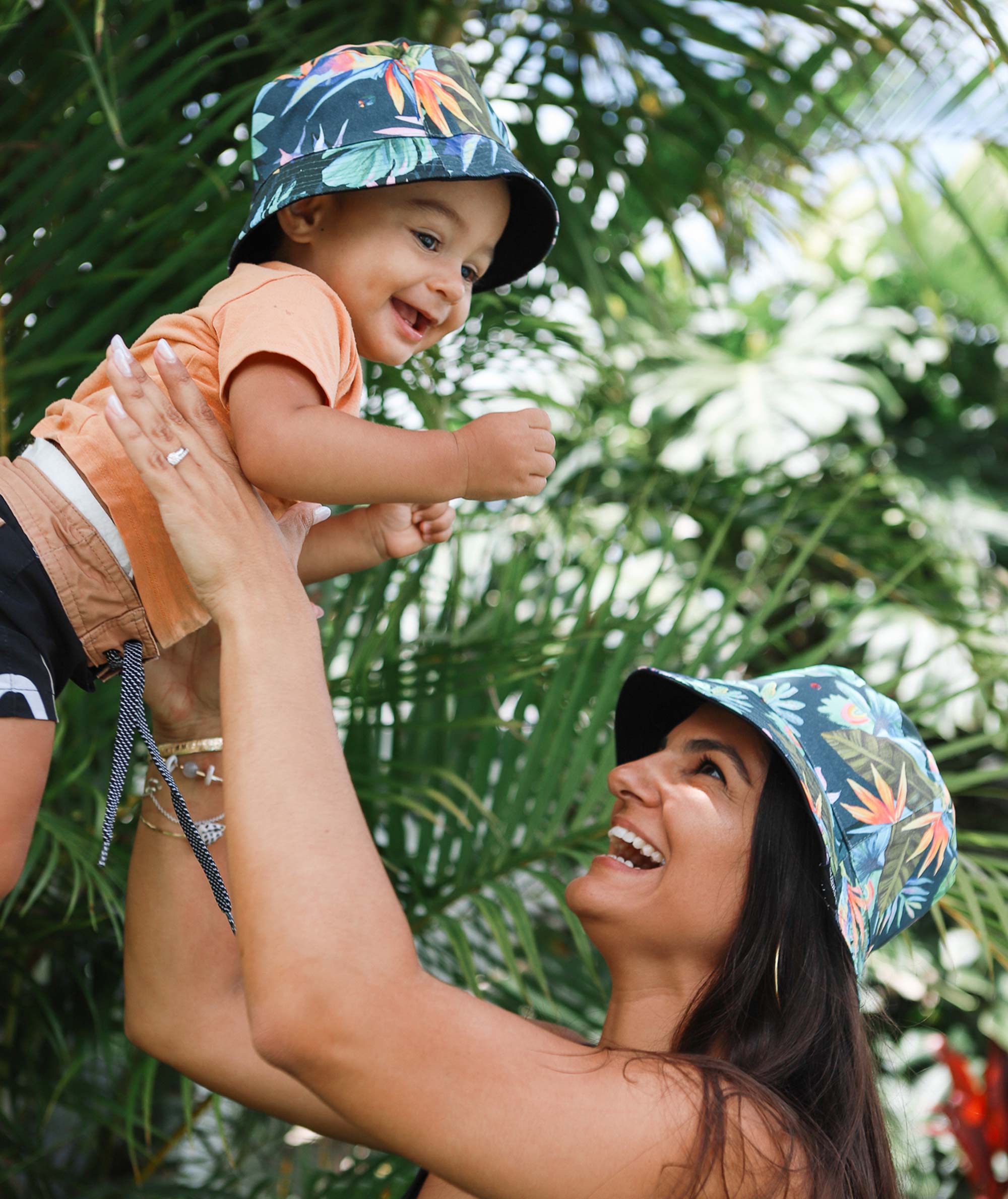 Mama Keiki Reversible Bucket Hat Set Jungle Pop Tag Aloha Co mama-keiki-reversible-bucket-hat-set-jungle-pop-tag-aloha-co