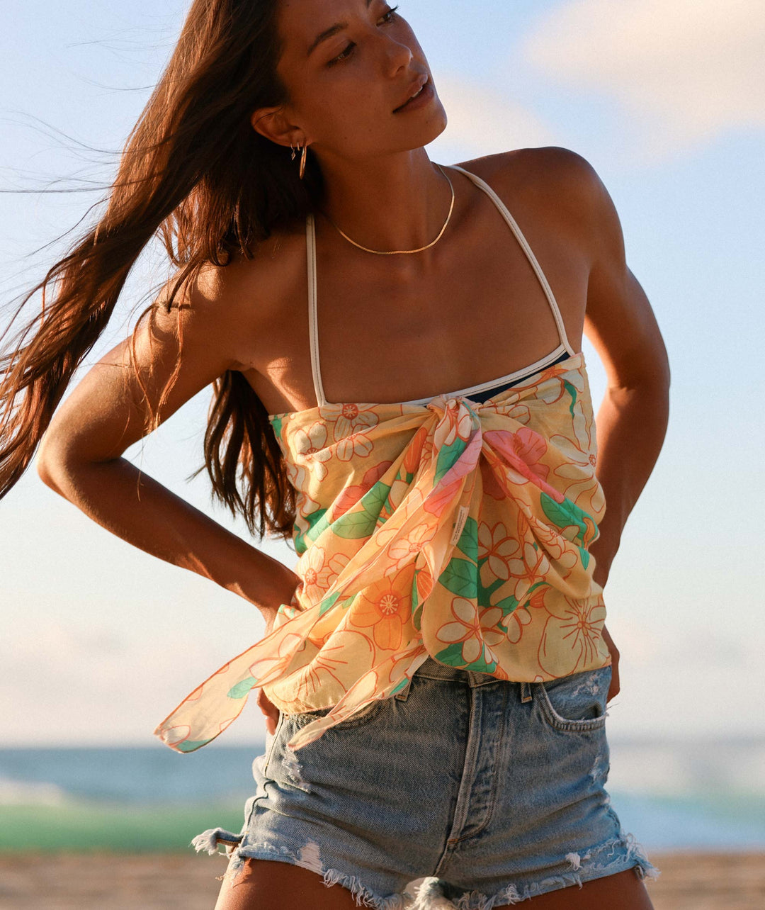 Kailua Blooms Mini Organic Cotton Pareo