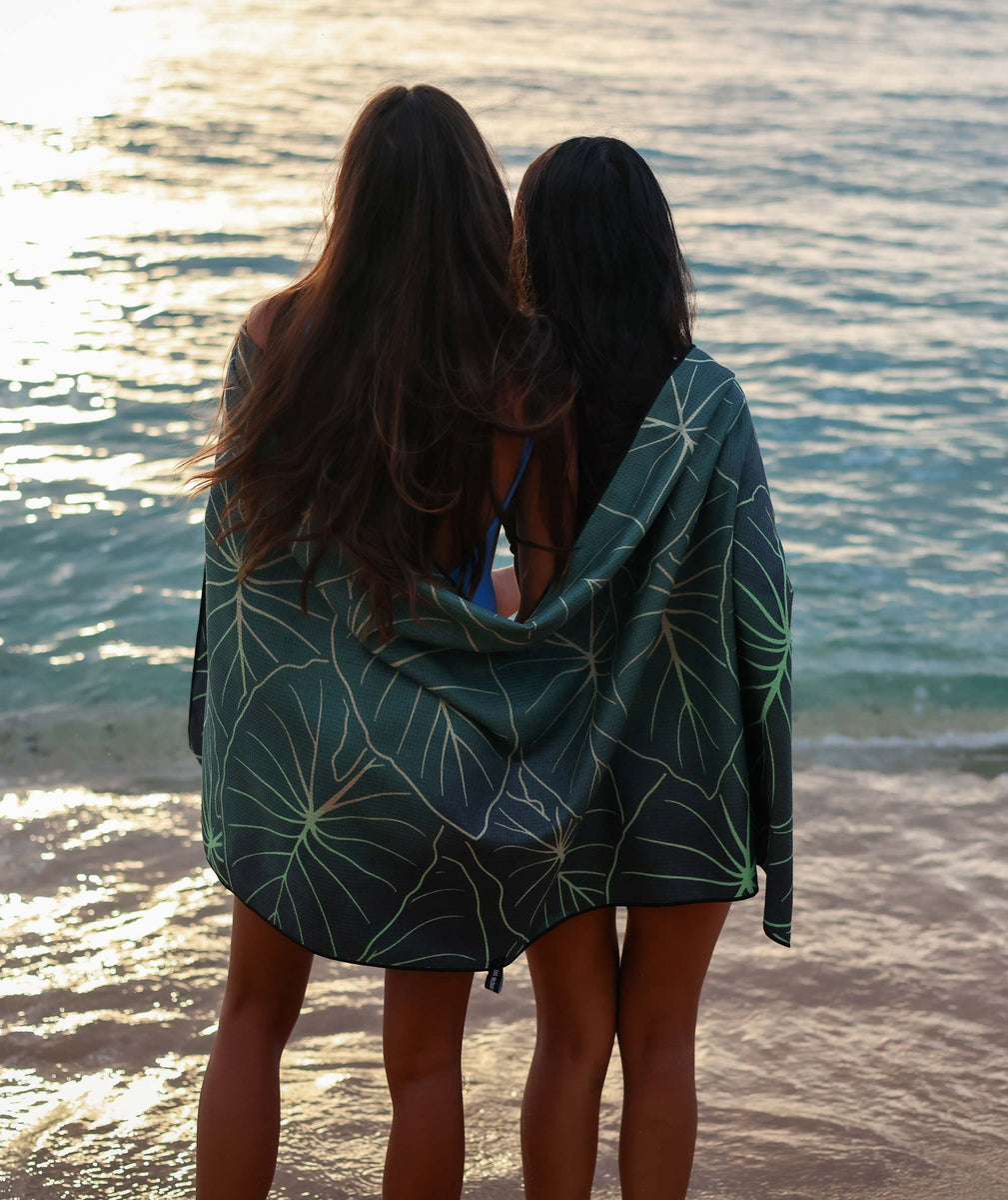 Beach Towel - Green Kalo – Tag Aloha Co.