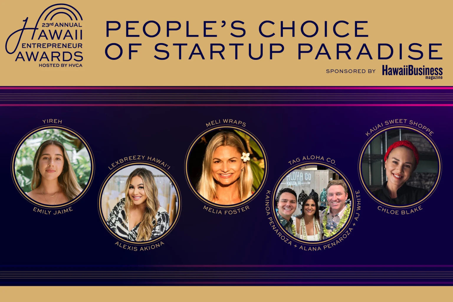 Tag Aloha Co. - 2023 People’s Choice for the Hawaii Entrepreneur Awards by Hawaii Venture Capital Association & Hawaii Business Magazine