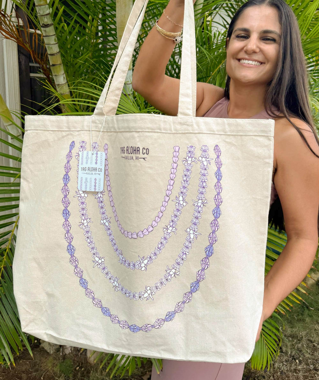 Canvas Tote - Crown Flower – Tag Aloha Co.