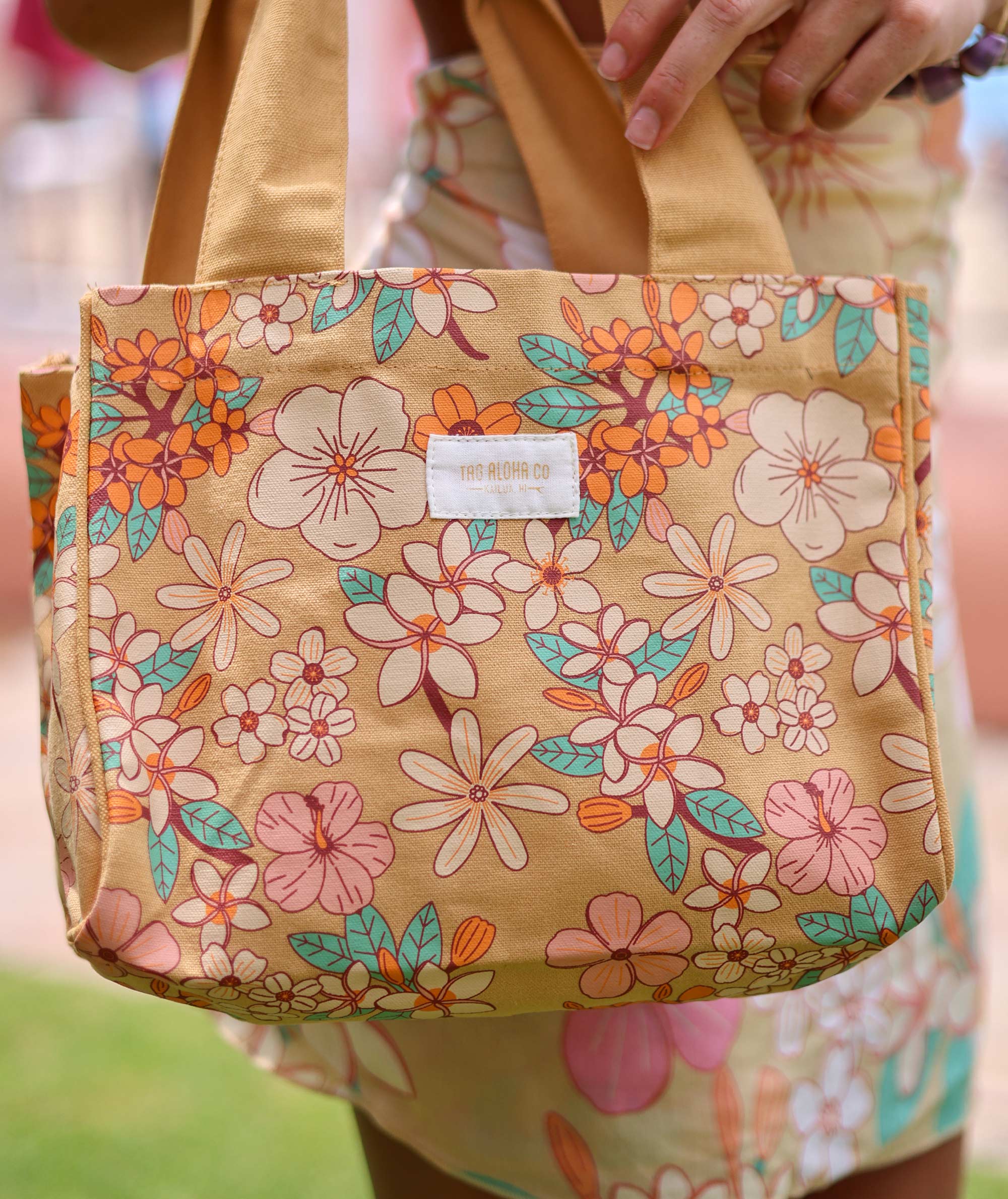 ECO BAG w/ SPECIAL PHOTO TAG カズハ Kailua Blooms - Organic Mini Bag – Tag Aloha Co.