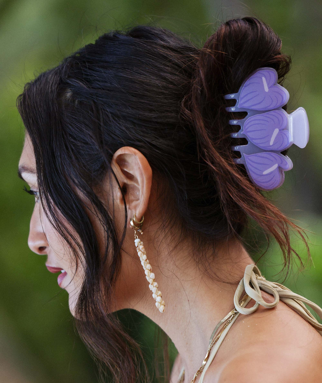 anthurium hair clip Triple Anthurium Hair Clip – Tag Aloha Co