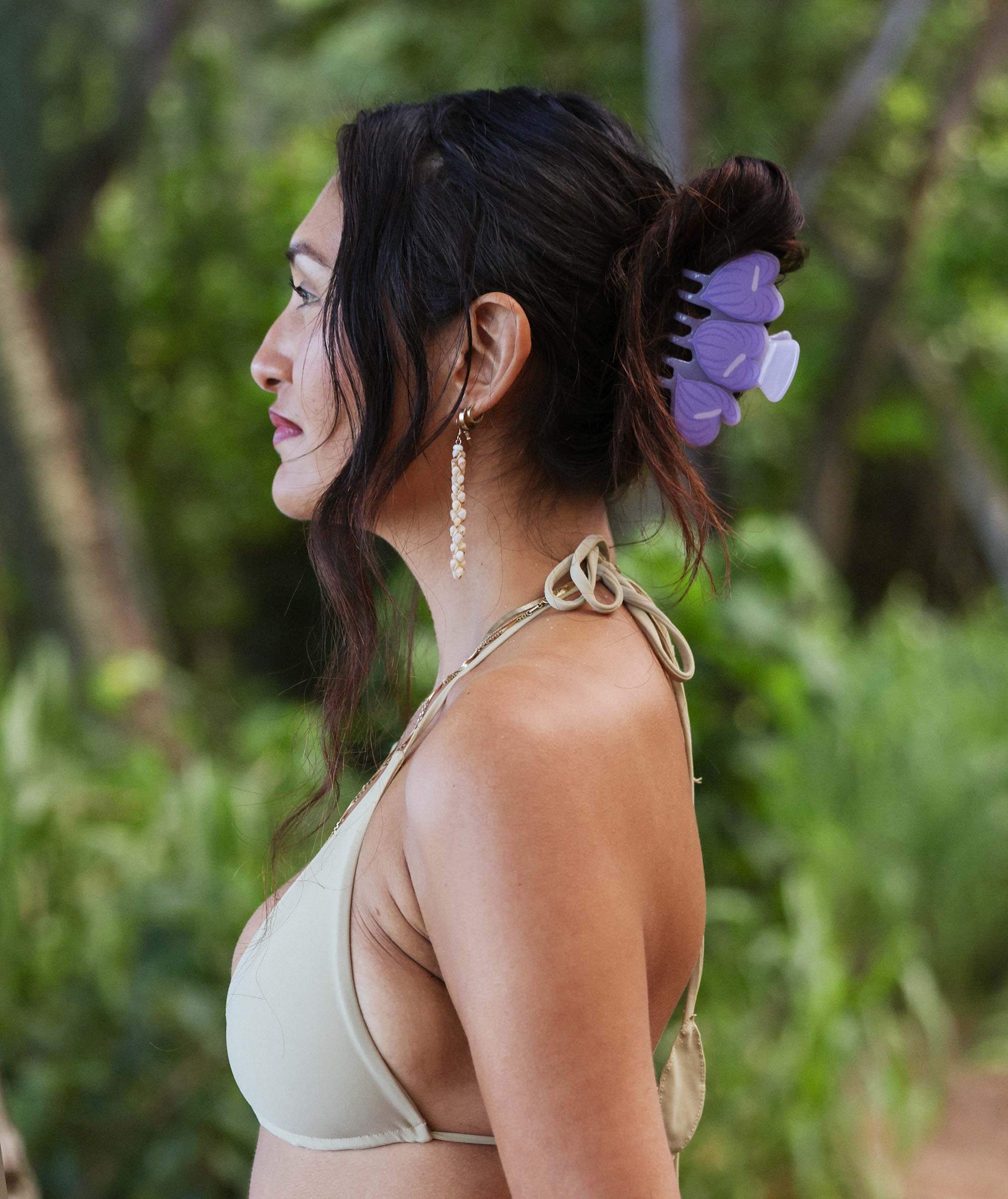 Triple Anthurium Hair Clip