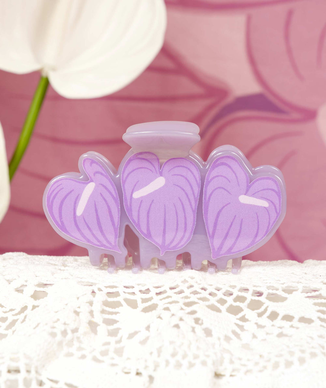 Triple Anthurium Hair Clip