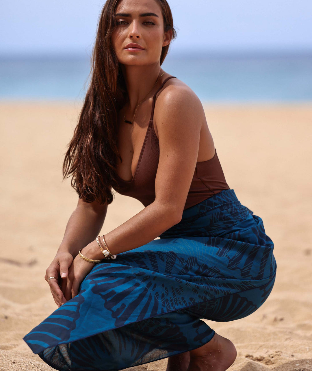 Navy 'Opihi Organic Cotton Pareo