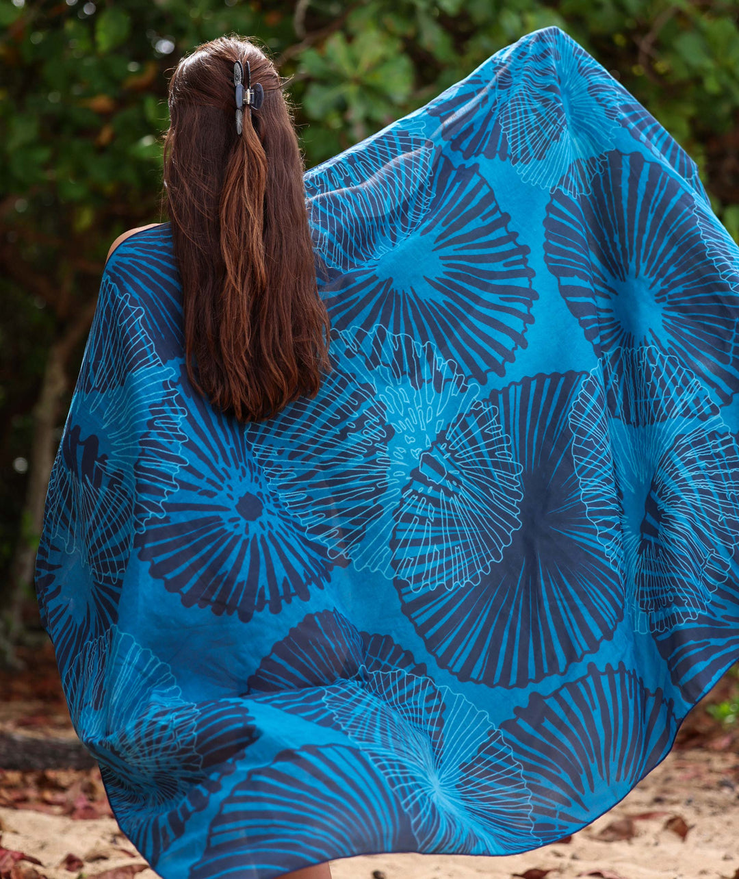 Navy 'Opihi Organic Cotton Pareo