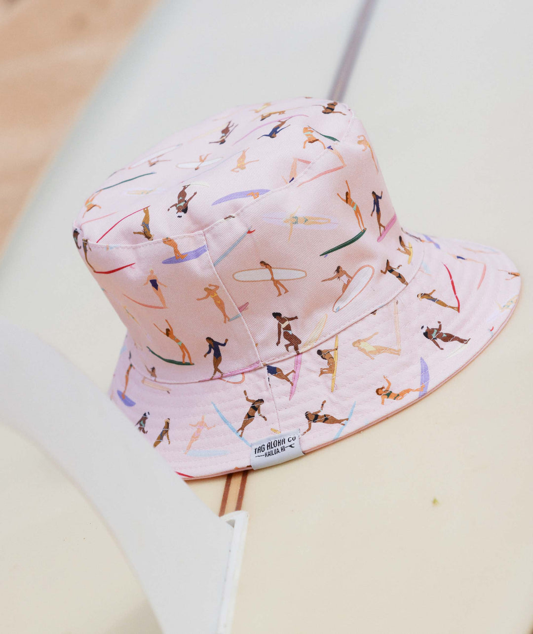 Letter Print Reversible Bucket Hat | MspineappleCrafts Pink