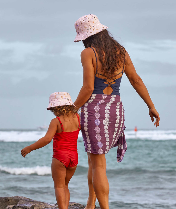 Mama & Keiki Reversible Bucket Hat Set - Queens of Waikiki