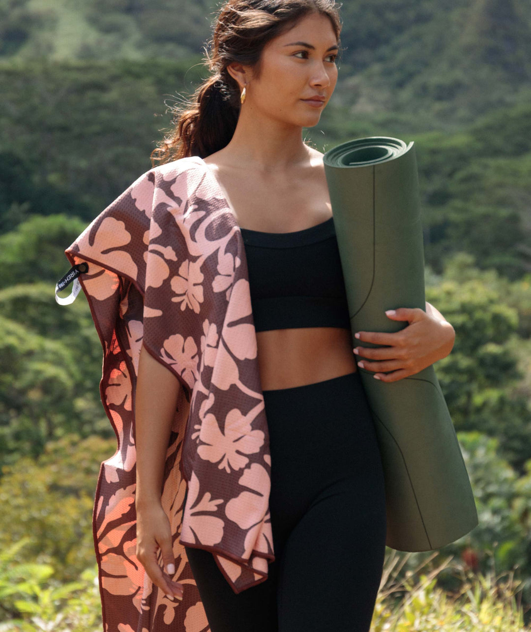 Beach/Yoga Towel - Yireh Vintage Hibiscus